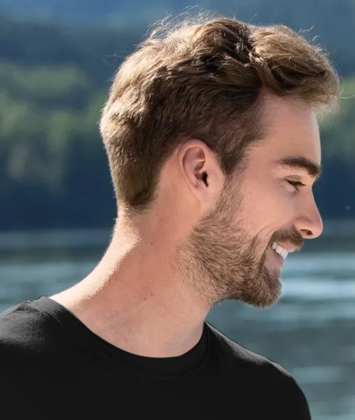 Mäns fashionabla T-shirt - Klassisk rund halsringning