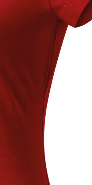 T-shirt med smal passform för damer med V-ringning - Klipp med sidsömmar