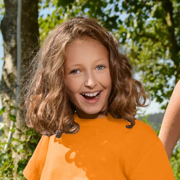 Barns enkla T-shirt - Klassisk rund halsringning