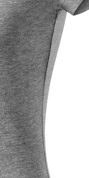T-shirt med smal passform för damer med V-ringning - Klipp med sidsömmar