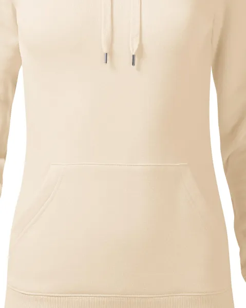 Damtröja med huva utan dragkedja - Avsmalnande skärning med sidosömmar