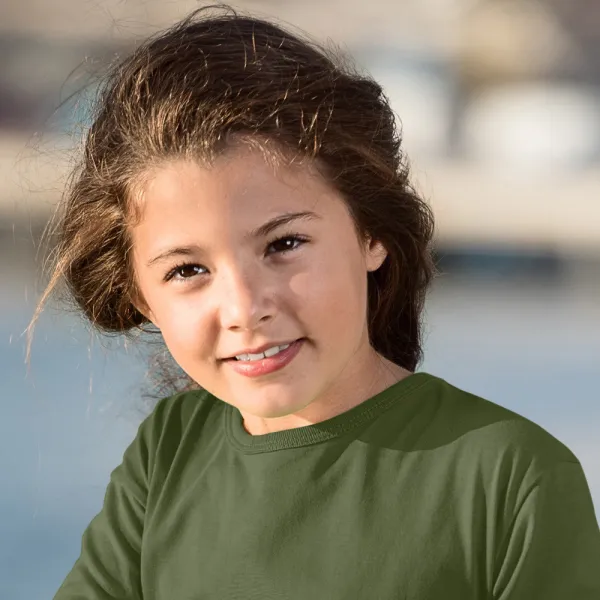 Långärmad T-shirt för barn - Klassisk rund halsringning