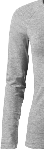 T-shirt med t-shirt för damer, V-ringning - Långa raglanärmar