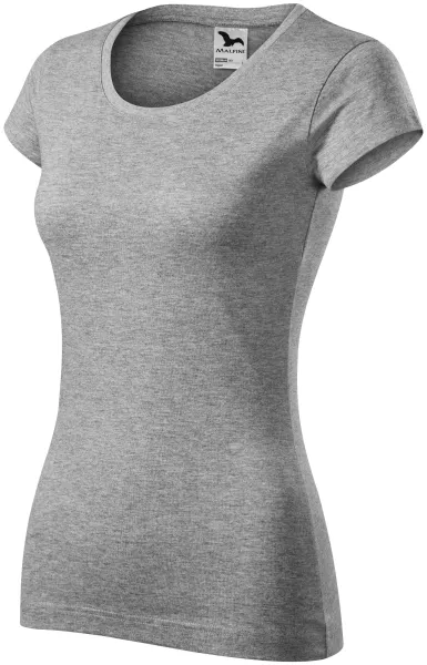 T-shirt med smal passform för damer med rund halsringning - Bekväm bomulls T-shirt för kvinnor