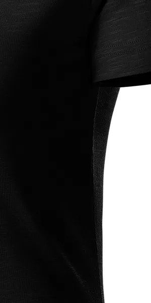 T-shirt för kvinnor, texturerad ekologisk bomull - Klipp med sidsömmar