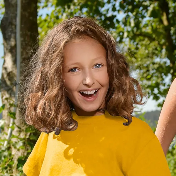Barns enkla T-shirt - Klassisk rund halsringning