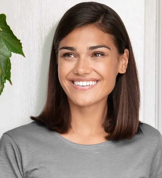 T-shirt för kvinnor, texturerad ekologisk bomull - Klassisk rund halsringning