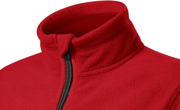 Barn fleece kontrastjacka - Upphöjd krage för att skydda mot kyla på halsen
