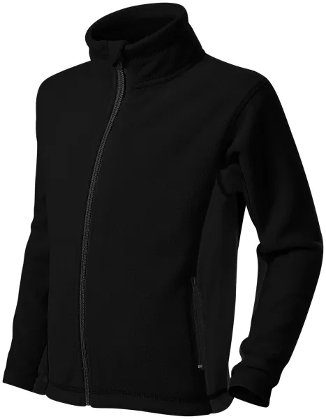 Barn fleece kontrastjacka - Barnfleecejacka med kontrasterande detaljer