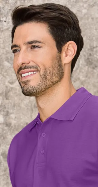 Lös pikétröja för män - 3-knappsfästning