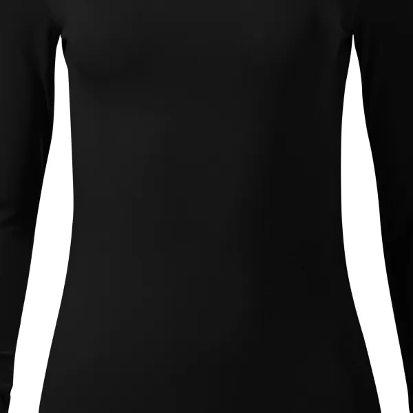 T-shirt dam med långa ärmar och djupare urringning - Lätt avsmalnande snitt