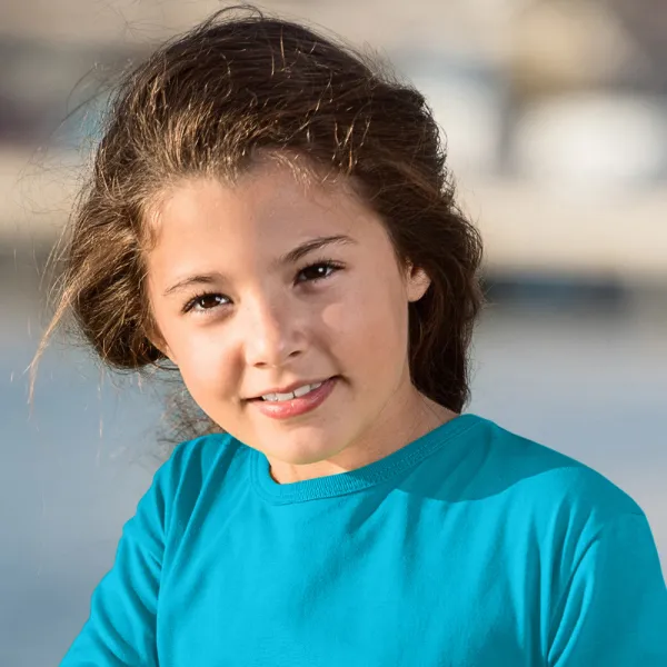 Långärmad T-shirt för barn - Klassisk rund halsringning