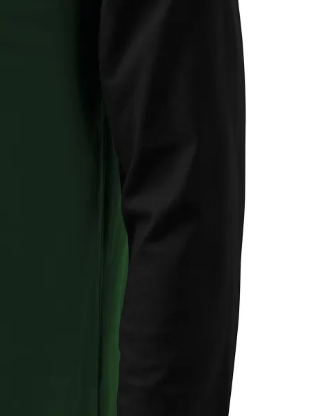 Kontrast-T-shirt för män med långa ärmar - Klipp med sidsömmar