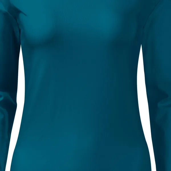 T-shirt med lång passform för damer med långa ärmar - Lätt avsmalnande snitt