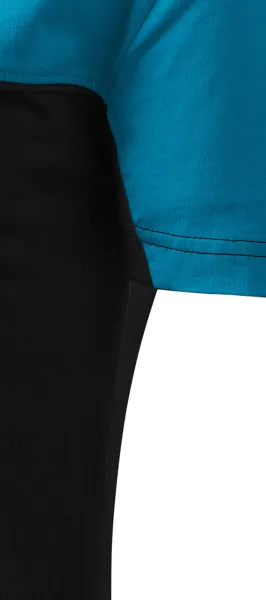 Två färger bomullst-shirt - Klipp med sidsömmar