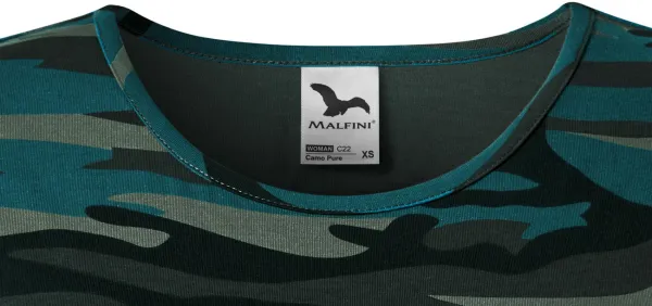 T-shirt för kamouflage för kvinnor - Klassisk rund halsringning