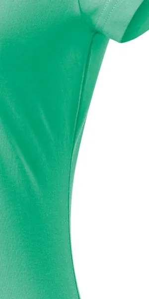 T-shirt med smal passform för damer med V-ringning - Klipp med sidsömmar