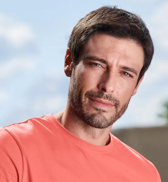 Enkel T-shirt för män - Klassisk rund halsringning