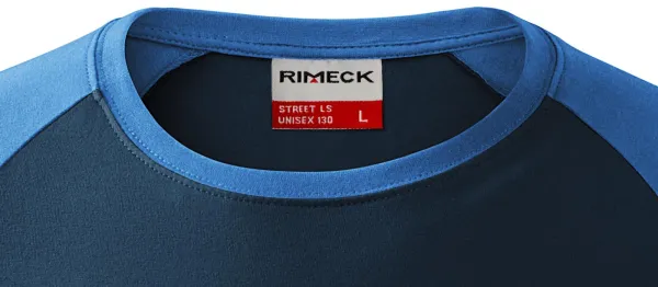 Kontrast-T-shirt för män med långa ärmar - Klassisk rund halsringning