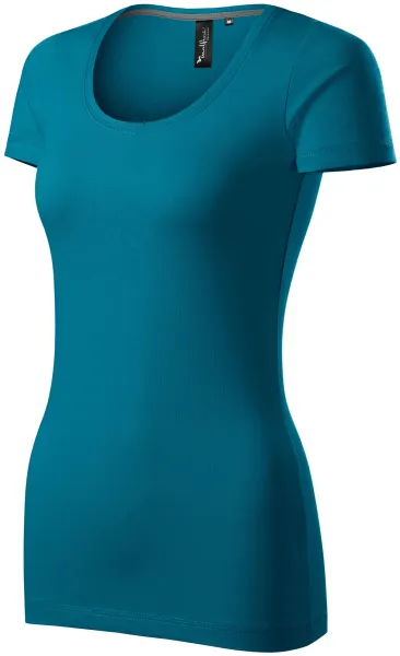T-shirt dam med dekorativa sömmar - T-shirt till vardags för kvinnor