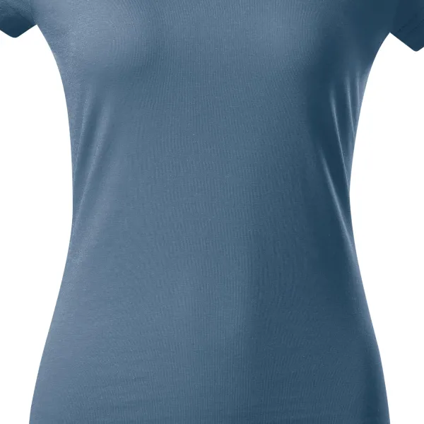 T-shirt med smal passform för damer med rund halsringning - Lätt avsmalnande snitt