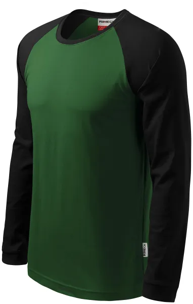 Kontrast-T-shirt för män med långa ärmar - Unisex t-shirt för män och kvinnor