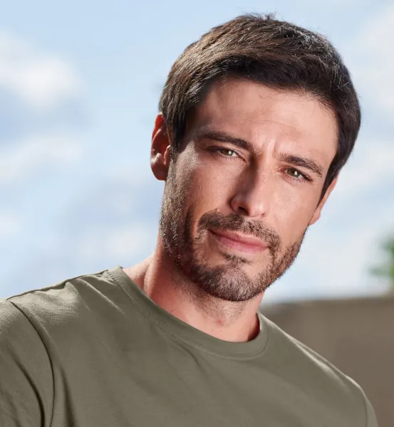 Enkel T-shirt för män - Klassisk rund halsringning