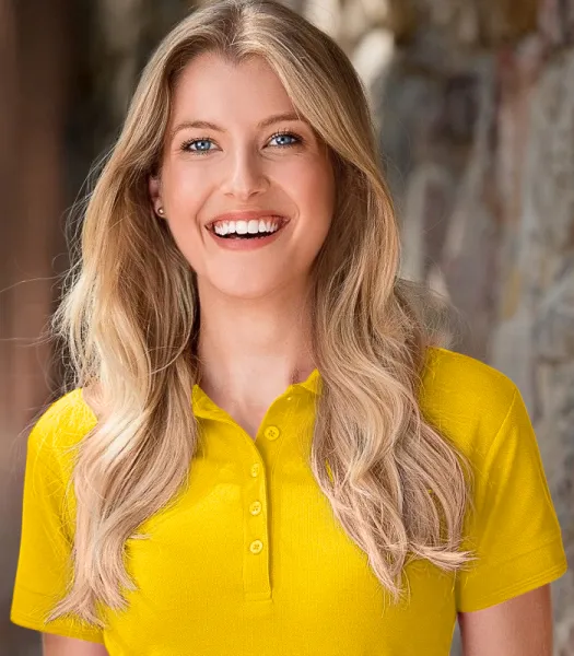 Damer elegant polotröja - 5-knappsfäste