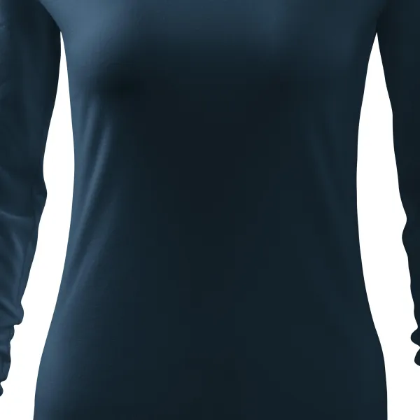 T-shirt med t-shirt för damer, V-ringning - Lätt avsmalnande snitt