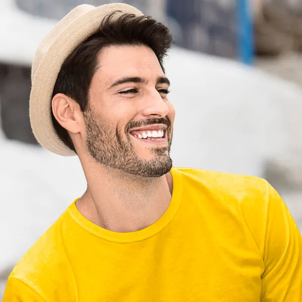 Långärmad T-shirt herr - Klassisk rund halsringning