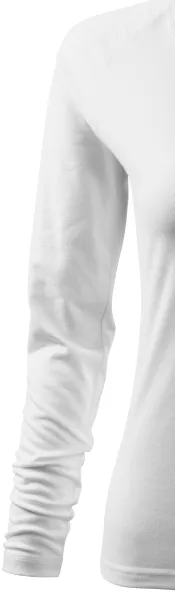 T-shirt med t-shirt för damer, V-ringning - Långa raglanärmar