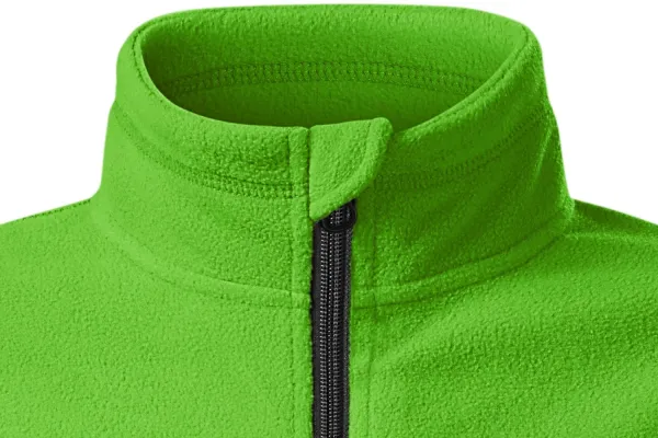 Barn fleece kontrastjacka - Dragkedja upp till hakan