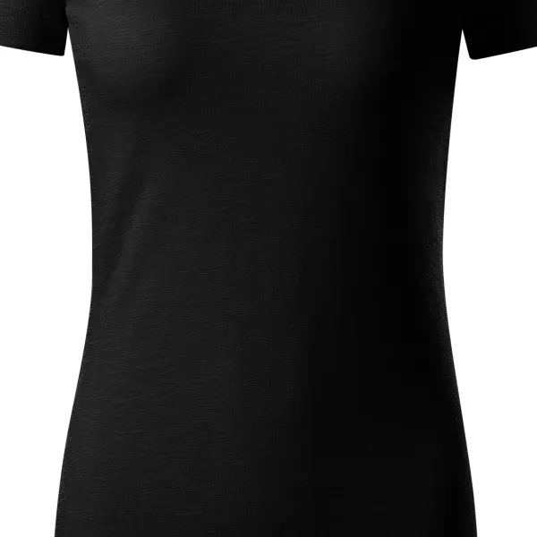 T-shirt för kvinnor, texturerad ekologisk bomull - Lätt avsmalnande snitt