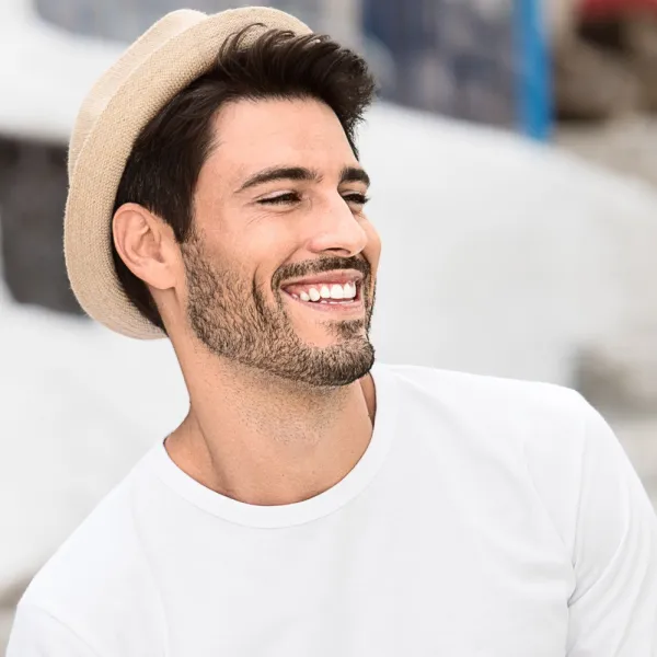 Långärmad T-shirt herr - Klassisk rund halsringning