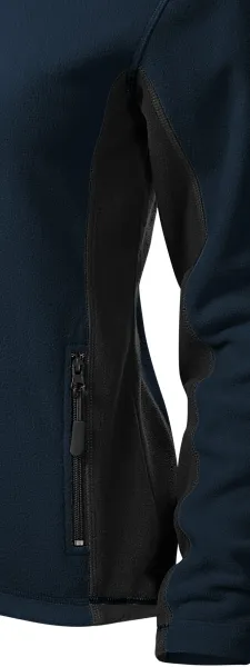 Dam fleece kontrastjacka - Mörka kontrasterande detaljer