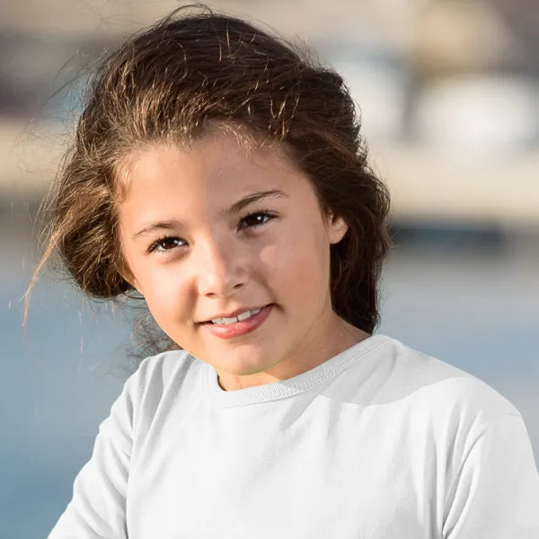 Långärmad T-shirt för barn - Klassisk rund halsringning