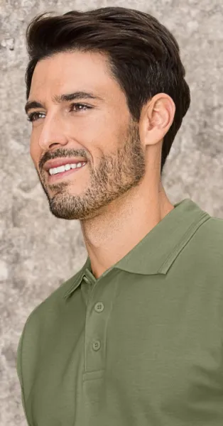 Lös pikétröja för män - 3-knappsfästning