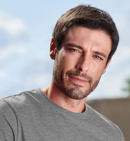 Enkel T-shirt för män - Klassisk rund halsringning