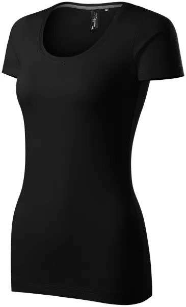 T-shirt dam med dekorativa sömmar - T-shirt till vardags för kvinnor